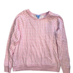 Draper James Pink Checkered Women's Sweater